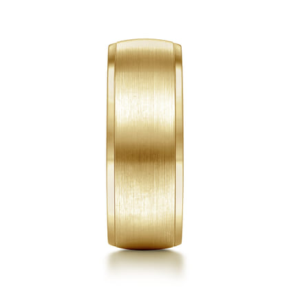 Nathaniel - 14K Yellow Gold 8mm - Men's Wedding Band in Satin Finish