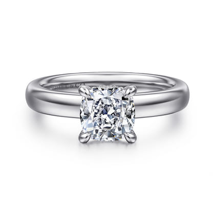 Neema - 14K White Gold Cushion Cut Diamond Engagement Ring