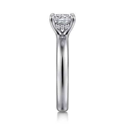 Neema - 14K White Gold Cushion Cut Diamond Engagement Ring