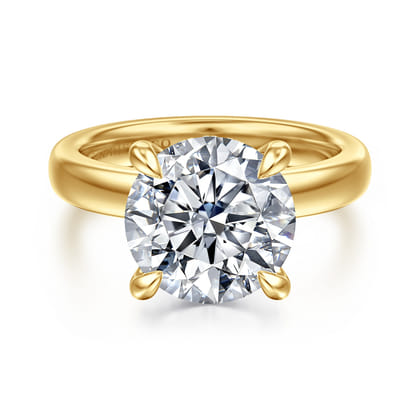 Neema - 14K White Gold Round Diamond Engagement Ring