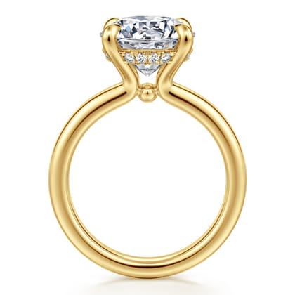 Neema - 14K White Gold Round Diamond Engagement Ring