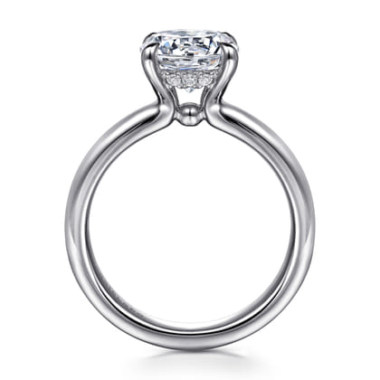 Neema - 14K White Gold Round Diamond Engagement Ring