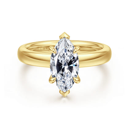 Neema - 14K Yellow Gold Marquise Shape Diamond Engagement Ring