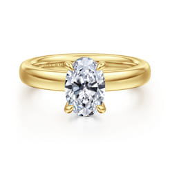 Neema - 14K Yellow Gold Oval Diamond Engagement Ring