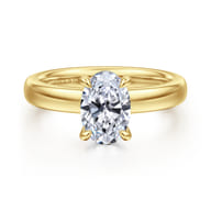 Neema - 14K Yellow Gold Oval Diamond Engagement Ring