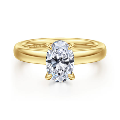 Neema - 14K Yellow Gold Oval Diamond Engagement Ring