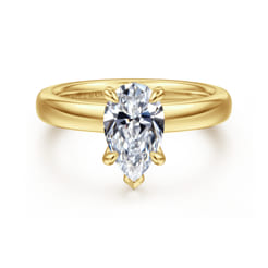 Neema - 14K Yellow Gold Pear Shape Diamond Engagement Ring