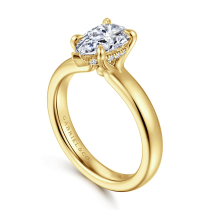 Neema - 14K Yellow Gold Pear Shape Diamond Engagement Ring