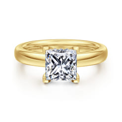 Neema - 14K Yellow Gold Princess Cut Diamond Engagement Ring