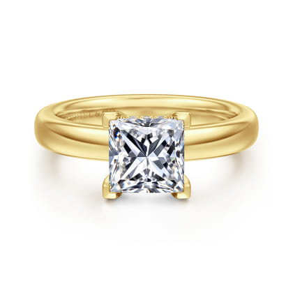 Neema - 14K Yellow Gold Princess Cut Diamond Engagement Ring
