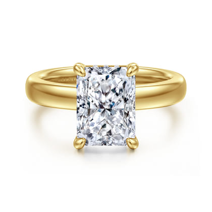 Neema - 14K Yellow Gold Radiant Cut Diamond Engagement Ring