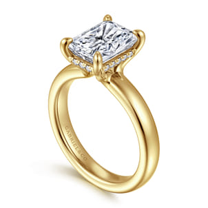 Neema - 14K Yellow Gold Radiant Cut Diamond Engagement Ring