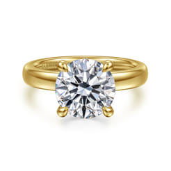 Neema - 14K Yellow Gold Round Diamond Engagement Ring