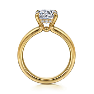 Neema - 14K Yellow Gold Round Diamond Engagement Ring