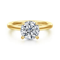 Neema - 14K Yellow Gold Round Diamond Engagement Ring