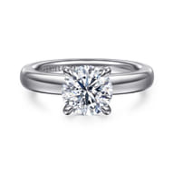 Neema - 18K White Gold Round Diamond Engagement Ring