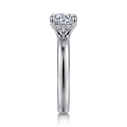 Neema - 18K White Gold Round Diamond Engagement Ring