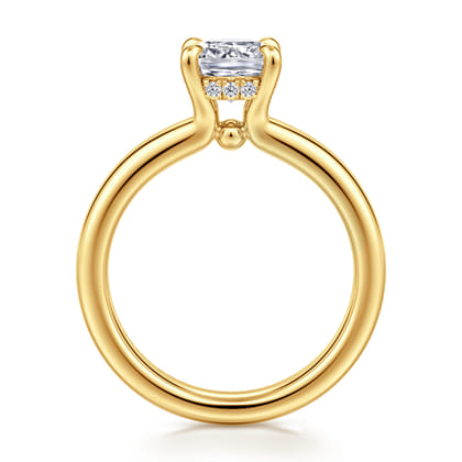 Neema - 18K Yellow Gold Cushion Cut Diamond Engagement Ring
