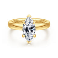 Neema - 18K Yellow Gold Marquise Shape Diamond Engagement Ring