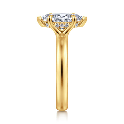 Neema - 18K Yellow Gold Marquise Shape Diamond Engagement Ring