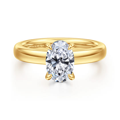 Neema - 18K Yellow Gold Oval Diamond Engagement Ring