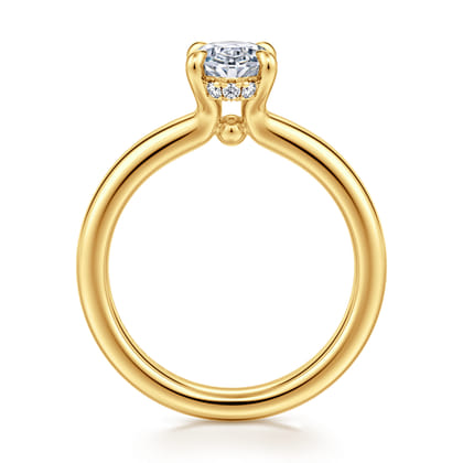 Neema - 18K Yellow Gold Oval Diamond Engagement Ring