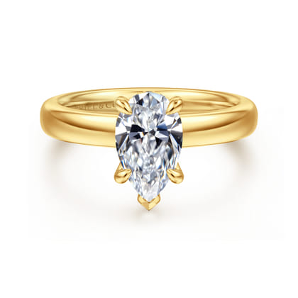 Neema - 18K Yellow Gold Pear Shape Diamond Engagement Ring