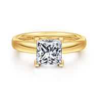 Neema - 18K Yellow Gold Princess Cut Diamond Engagement Ring
