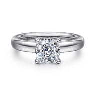 Neema - Platinum Cushion Cut Shape Diamond Engagement Ring
