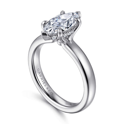 Neema - Platinum Marquise Shape Diamond Engagement Ring