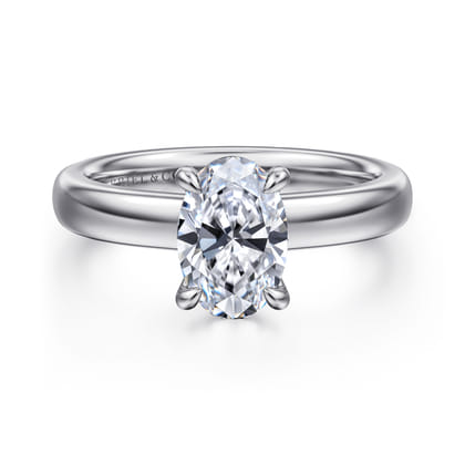 Neema - Platinum Oval Diamond Engagement Ring