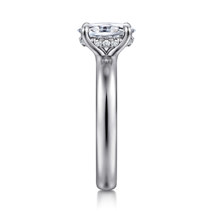 Neema - Platinum Oval Diamond Engagement Ring
