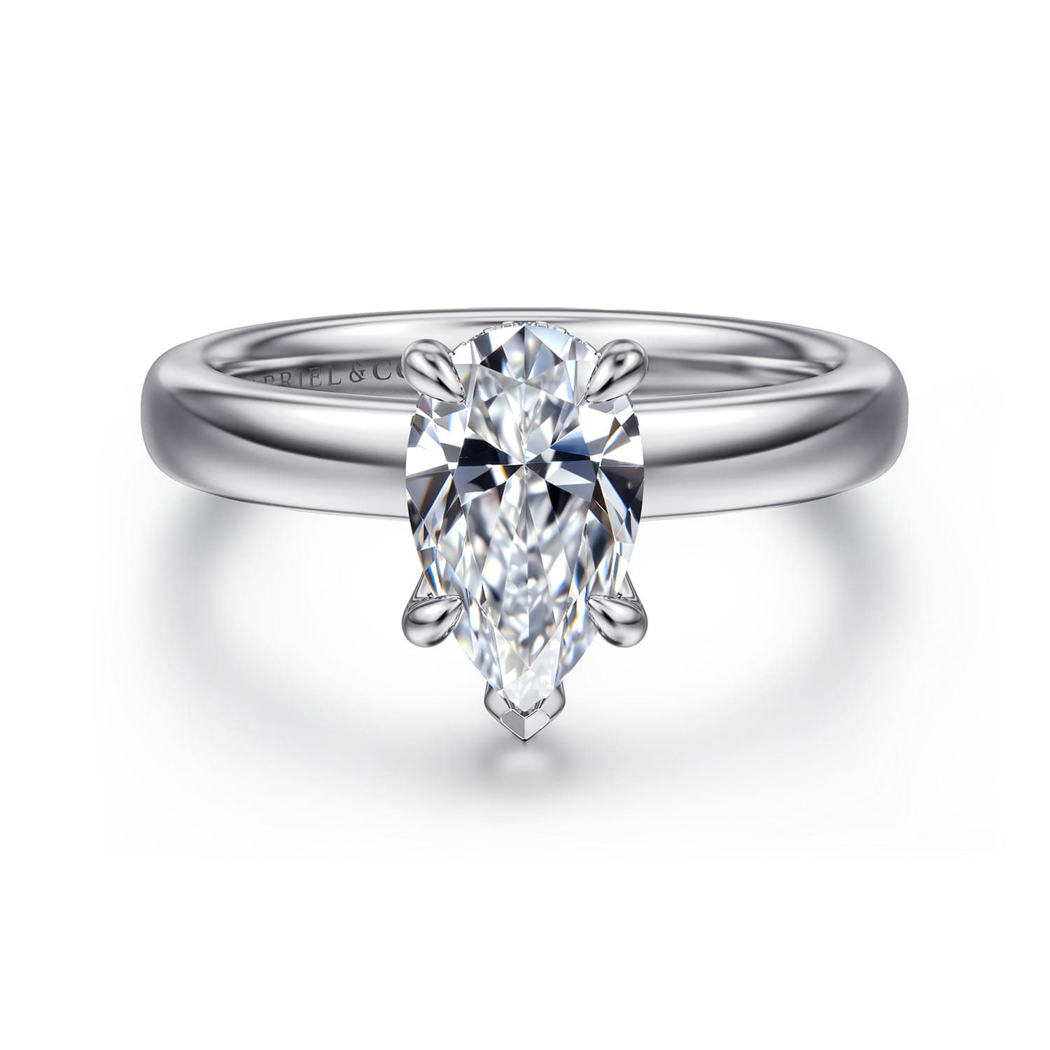 Neema - Platinum Pear Shape Diamond Engagement Ring