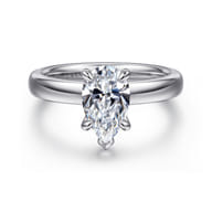 Neema - Platinum Pear Shape Diamond Engagement Ring