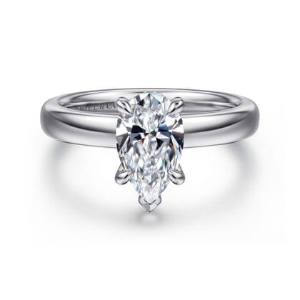 Neema - Platinum Pear Shape Diamond Engagement Ring