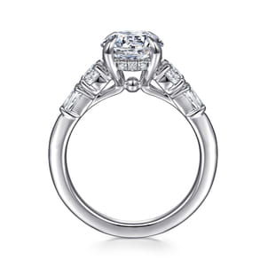 Nella - 14K White Gold Round Diamond Engagement Ring