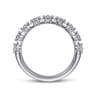 Straight Wedding Ring in 14k White Gold with Round Natural Diamond at Gabriel & Co.