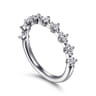 Straight Wedding Ring in 14k White Gold with Round Natural Diamond at Gabriel & Co.