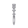 Straight Wedding Ring in 14k White Gold with Round Natural Diamond at Gabriel & Co.