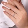 Straight Wedding Ring in 14k White Gold with Round Natural Diamond at Gabriel & Co.