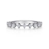 Straight Wedding Ring in 14k White Gold with Round Natural Diamond at Gabriel & Co.