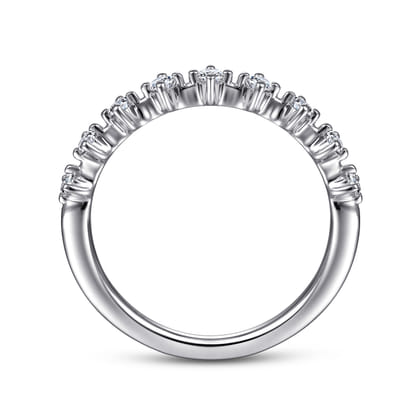 Nice - 14K White Gold Single Prong Diamond Anniversary Band