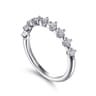 Straight Wedding Ring in 14k White Gold with Round Natural Diamond at Gabriel & Co.