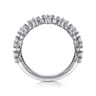 Straight Wedding Ring in 14k White Gold with Round Natural Diamond at Gabriel & Co.
