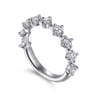 Straight Wedding Ring in 14k White Gold with Round Natural Diamond at Gabriel & Co.