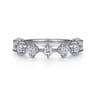 Fancy Wedding Ring in 14k White Gold with Round Natural Diamond at Gabriel & Co.