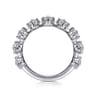 Fancy Wedding Ring in 14k White Gold with Round Natural Diamond at Gabriel & Co.