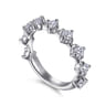 Fancy Wedding Ring in 14k White Gold with Round Natural Diamond at Gabriel & Co.
