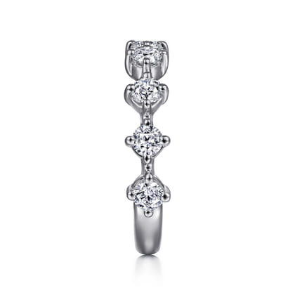 Nice - 14K White Gold Single Prong Diamond Anniversary Band