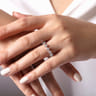 Fancy Wedding Ring in 14k White Gold with Round Natural Diamond at Gabriel & Co.
